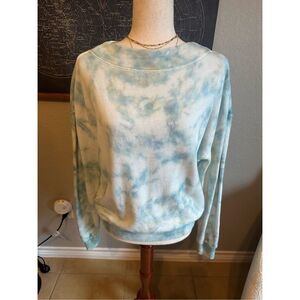 Pilcro & The Letterpress Anthropologie Tie Dye Boatneck Pullover Sweater Sz M